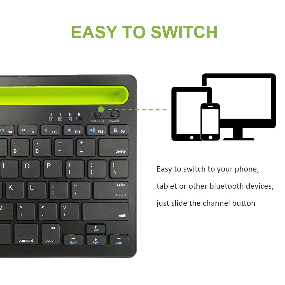 bluetooth keyboard with tablet holder
