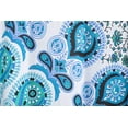 thumbnail image 5 of Pop Popular Handicrafts Indian Hippie Bohemian Beautiful Peacock Mandala Curtain Panels White Blue, 5 of 7