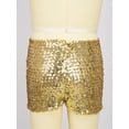 thumbnail image 4 of IEFIEL Girls Allover Sparkling Sequins Dance Shorts Youth Juniors Talent Show Stage Performance Dancewear, 4 of 7