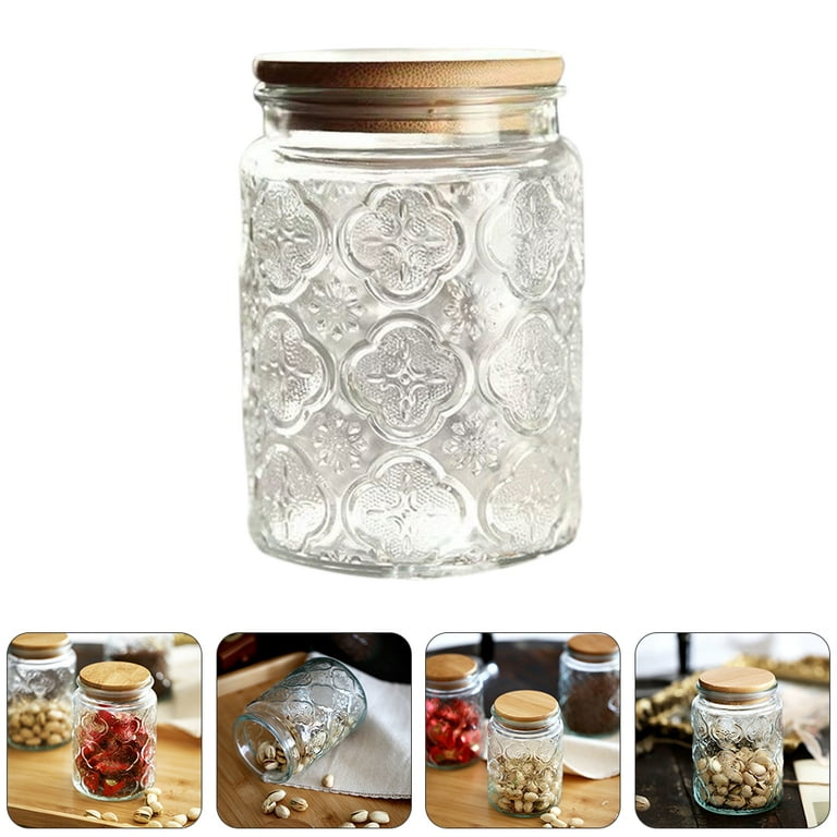 Premium Glass Storage Jar Durable Snack Storage Jar Nut Storage Jar with Lid