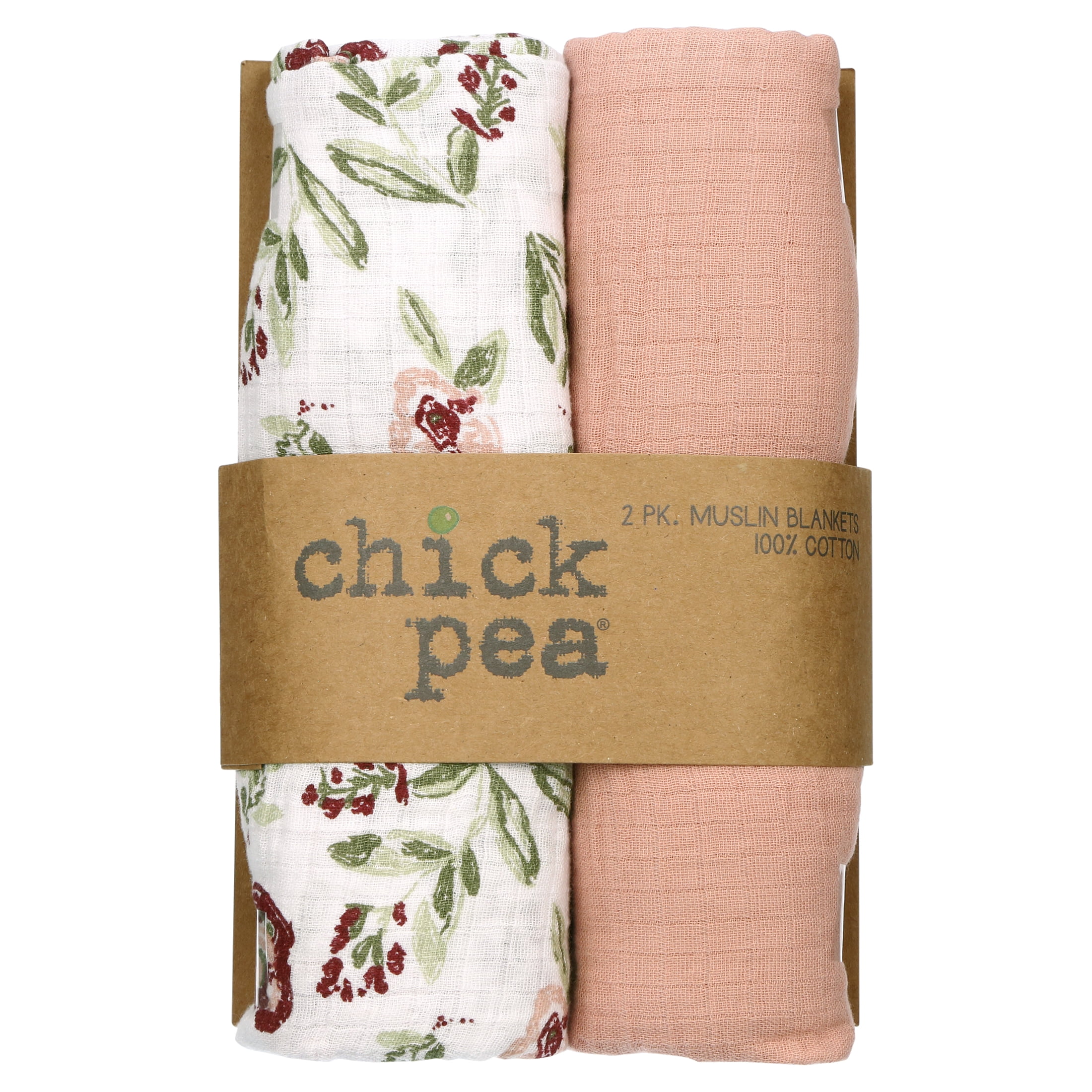 ChickPea Baby Infant Gender Neutral Unisex 2PK Muslin Blankets Walmart
