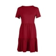 thumbnail image 5 of Awdenio Women's Club & Night Out Dresses, Women's Summer Casual Short Sleeve T Shirt Dress Tiered Mini Dresses with Pockets, 5 of 6