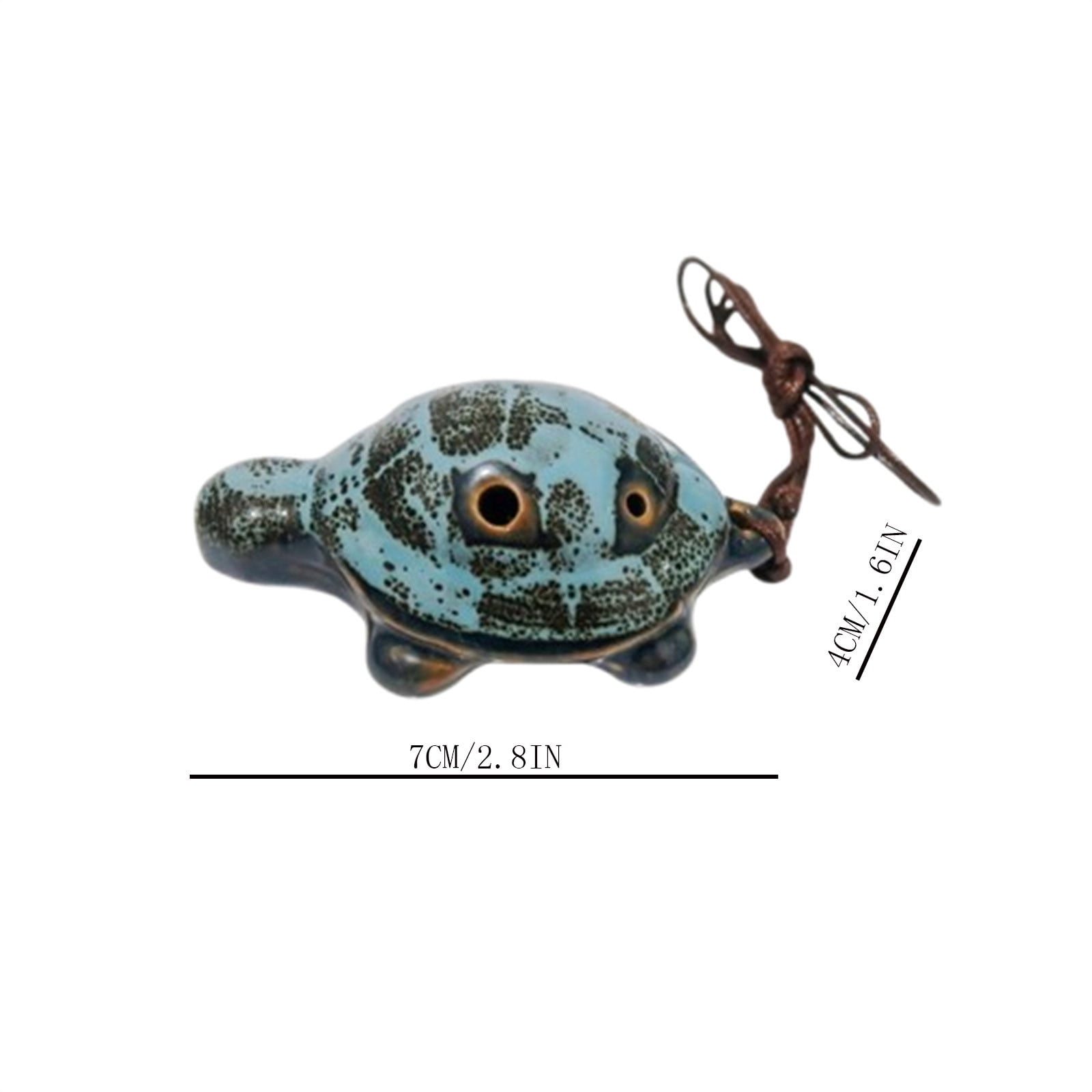3 Set of Musical Instrument Beginners Turtle Musical Instrument 6 Hole Ceramic Hole Flute White Porcelain Children Wind Instrument