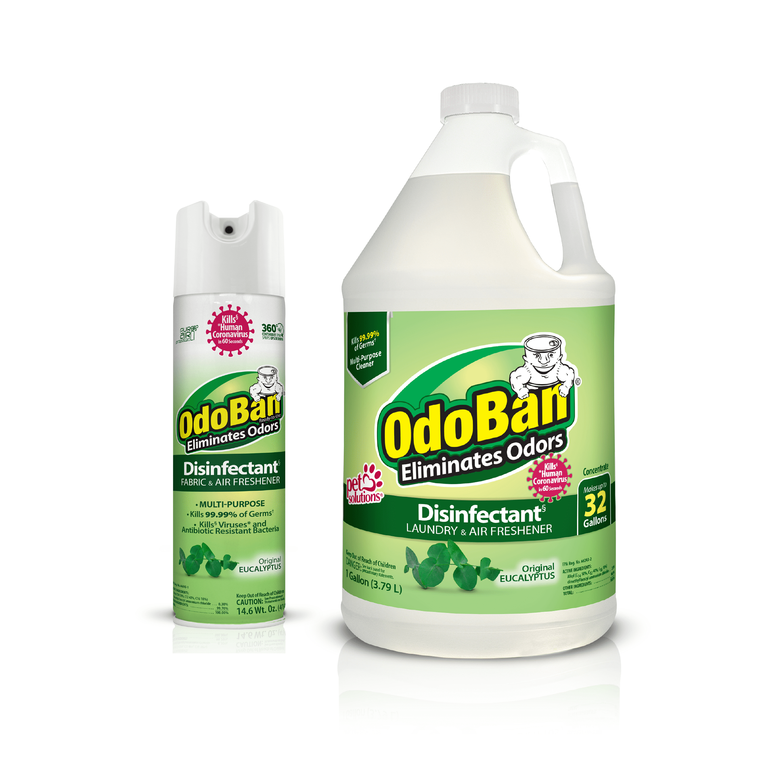 OdoBan ReadytoUse Disinfectant and Harsh Aroma Eliminator, Set of 2