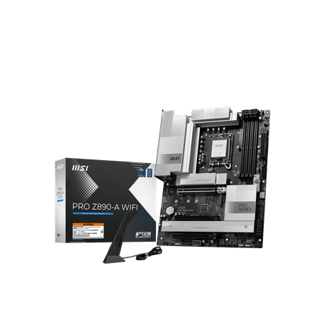MSI PRO Z890-A WIFI (Socket LGA 1851) Intel Z890 ATX DDR5 Wi-Fi 7 Motherboard - Black