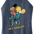 thumbnail image 3 of Hey Arnold! - Arnold and Gerald on Bike - Juniors High Neck Tank Top, 3 of 5