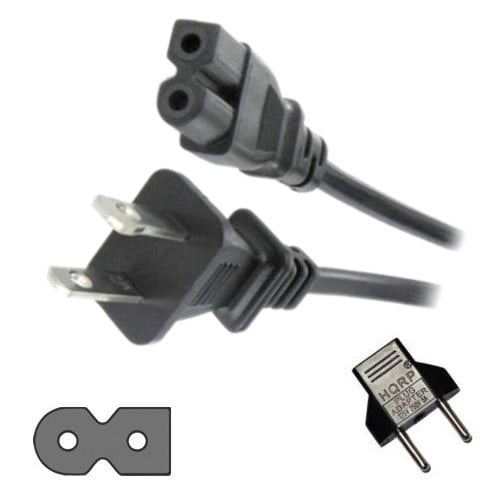 6Ft 2 Prong Polarized Power Cord Cable for Emerson Funai LC401 EM2F LC401EM2F US