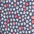 thumbnail image 4 of MICHAEL MICHAEL KORS Womens Navy Cut Out Slitted Pullover Printed Short Sleeve Round Neck Midi Sheath Dress M, 4 of 4