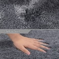 thumbnail image 4 of Alfombra de baño con base antideslizante, alfombra de baño curva de microfibra gris ideal para suelos con calefacción, suave y cómoda, adecuada para zonas de ducha y esquinas, 4 of 5