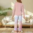 thumbnail image 4 of NAISIBABY Girls Outfit Set, Long Sleeve T Shirt and Tie-Dye Pants Soft Comfort Home Clothes 2-Piece Pink 13T, 4 of 7