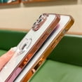 thumbnail image 3 of Bling Glitter Heart Compatible with iPhone 14 Pro Max Case, Cute Women Girls Sparkly Full Camera Protector Designed Phone Cases, Girly Golden Plating Phone Cover(Rose Gold), 3 of 11