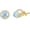 C2- Halo December Genuine Topaz, variant on 6mm Nature Genuine Peridot/Citrine/Topaz Stud Earrings in 14K Yellow Gold, Green/Yellow/Blue Gems Removable Diamond Jacket Stud Earring for Women, August/November/December Birthstone Jewelry
