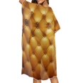 thumbnail image 4 of HELLHERO Casual Long Kimono Swimsuit Cover Up for Beach Polyester Lightweight Bathing Suit Cover Up Gold Tufted, 4 of 6