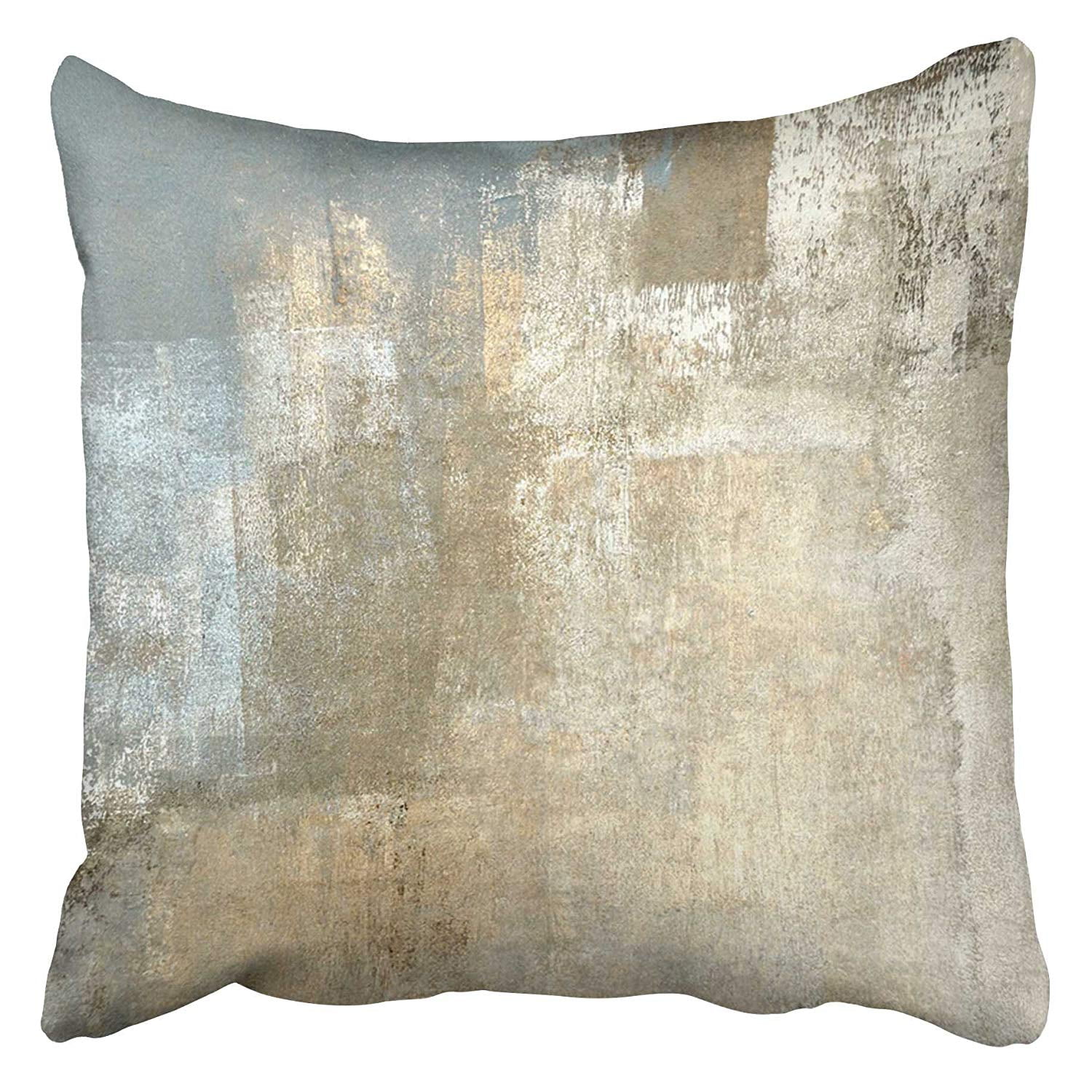 ECCOT Brown Contemporary Grey and Beige Abstract Painting Gray Modern