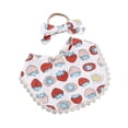 thumbnail image 2 of One opening Baby Saliva Towel + Bow Hair Band Tassel Decoration Floral Print, 2 of 5
