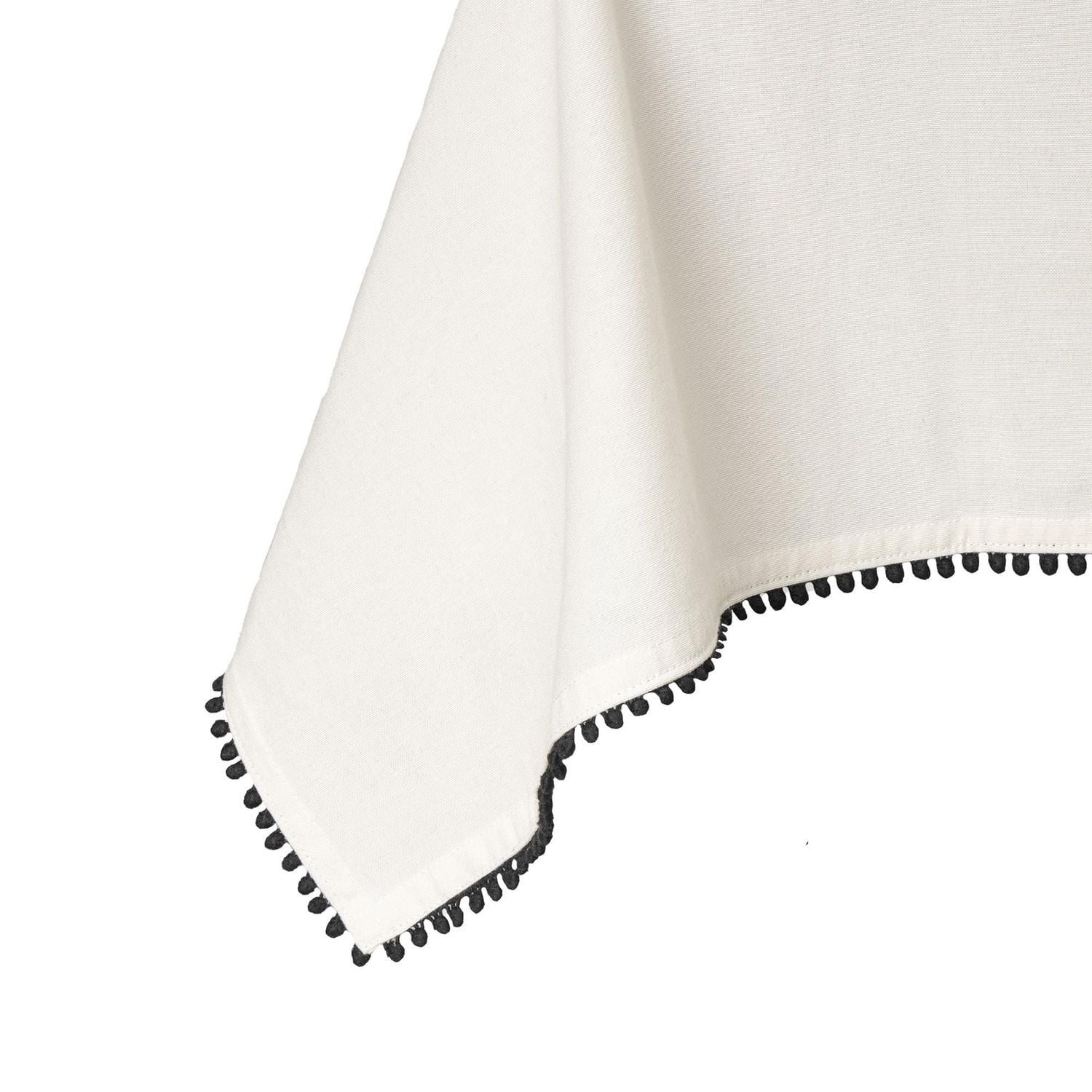 Thyme & Table Rectangle Tablecloth 102", Pom White