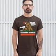 thumbnail image 3 of Tee Hunt California Bear Facepalm T-shirt The Great California Exodus Men's Tee, Brown, 5X-Large, 3 of 5