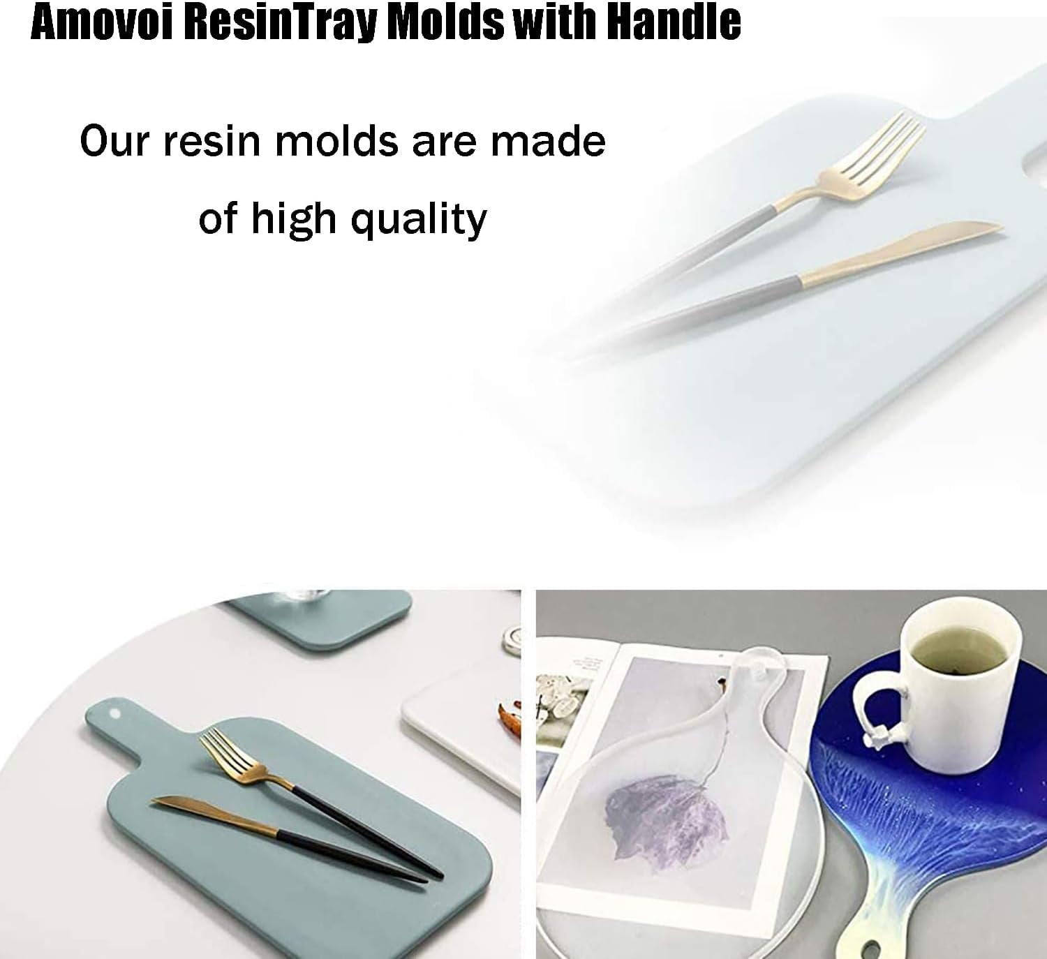 Mark Rectangle Silicone Resin Molds 2 Pieces