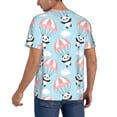 thumbnail image 2 of Hirioo Cute Panda Flying in the Sky for Men's Baseball T-shirt Shirts Short Sleeve Casual Summer Button Stretch T Shirts,Size S-4XL-4X-Large, 2 of 7