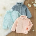 thumbnail image 4 of Esaierr Baby Toddler Boys Girls Fleece Jacket，Infant Winter Clothes Coat Tops zipper Up Warm Outwear Coat, 4 of 6