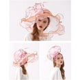 thumbnail image 2 of Women's Organza Saturday Horse Racing Derby Day Wide Brim Church Hat, 2 of 4