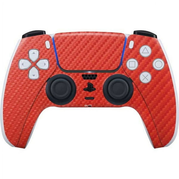 Skinit Red Carbon Fiber Specialty Texture Material PS5 Controller Skin
