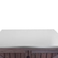 thumbnail image 6 of S-HOME Outdoor Kitchen Island With Side Shelf And Storage Cabinet Stainless Steel Top And 4 Wheels For Easy Mobility, 6 of 15