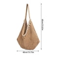 thumbnail image 3 of Luvior Women’s Knitted Hollow Beach Tote – Large Capacity Woven Shoulder Bag, Breathable Casual Travel Purse for Summer Khaki, 3 of 5