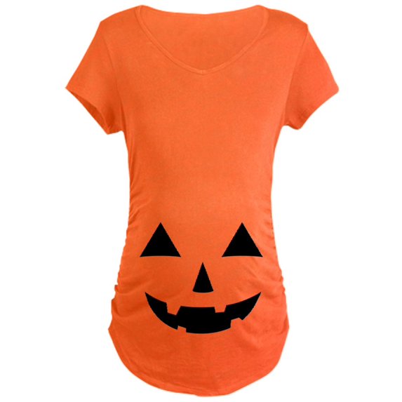 CafePress - Jack O Lantern Maternity T Shirt - Maternity Dark T-Shirt
