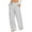 Gray, variant on Juslio Women Pants High Waist Lace-up Casual Comfortable Wide-Leg Pants