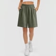 thumbnail image 7 of Tqcoqu Women's Casual Shorts Pleated High Waist Wide Leg Summer Elastic Comfy Trendy Shorts with Pockets,Country of Origin: Imported,Women's M-XXXXL, 7 of 7