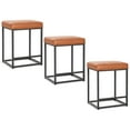 thumbnail image 2 of Sophia & William 24" Bar Stool Counter Height Bar Stools with Footrest, 3 Pack, Brown, 2 of 7