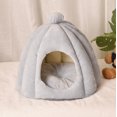 thumbnail image 1 of Cama cálida para gatos, cama semicerrada con capucha, cama para perros, cama para dormir, alfombra para habitación de 38 x 32 cm, 1 of 3