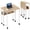 Oak, variant on Folding Desk with Wheels & Storage Shelf, 24.8" Small Computer Desk for Home Office,Foldable Rolling Laptop Table for Small Spaces, Easy Assembly
