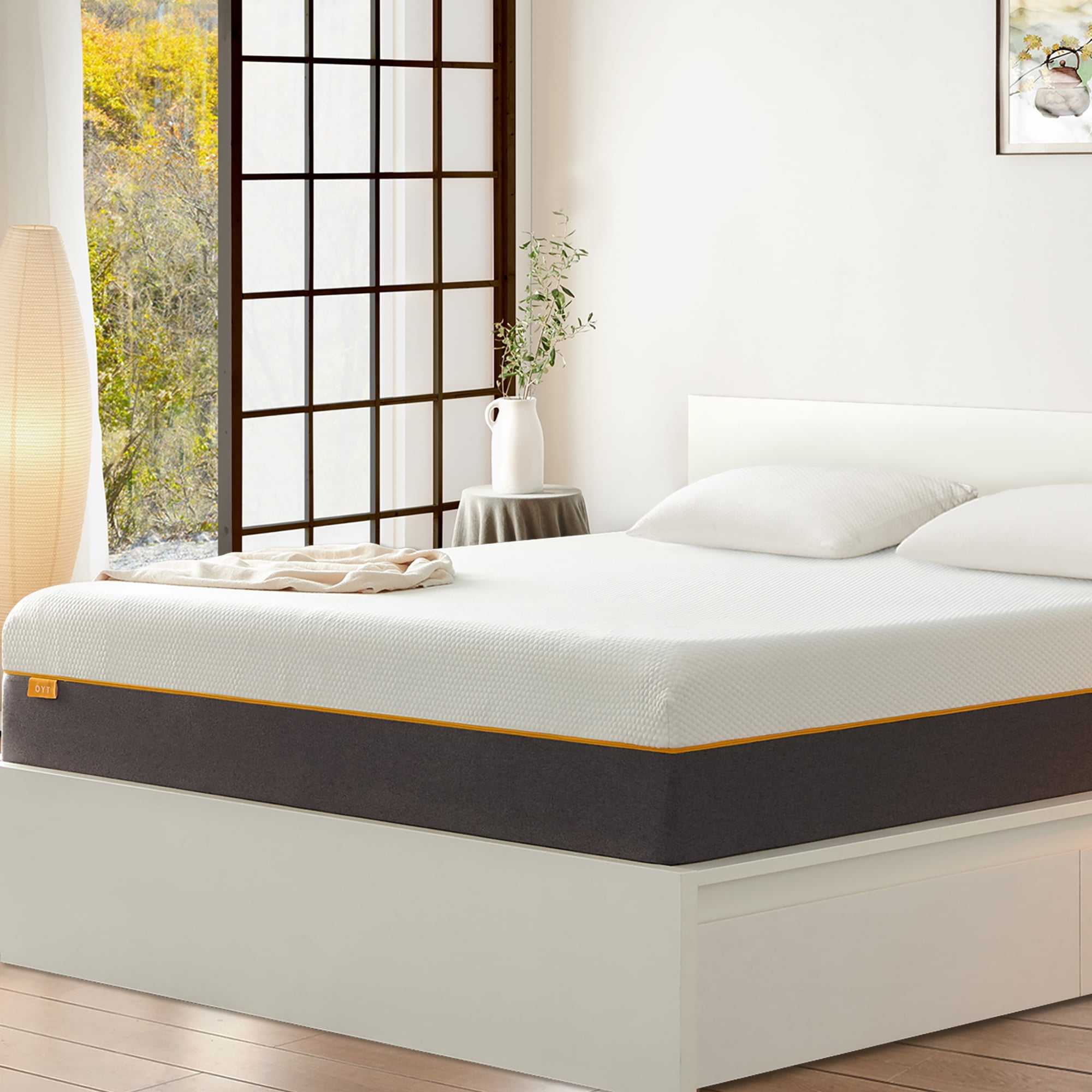 OYT 14 inch Full Size Plush Mattress Memory Foam Cooling Support Gel