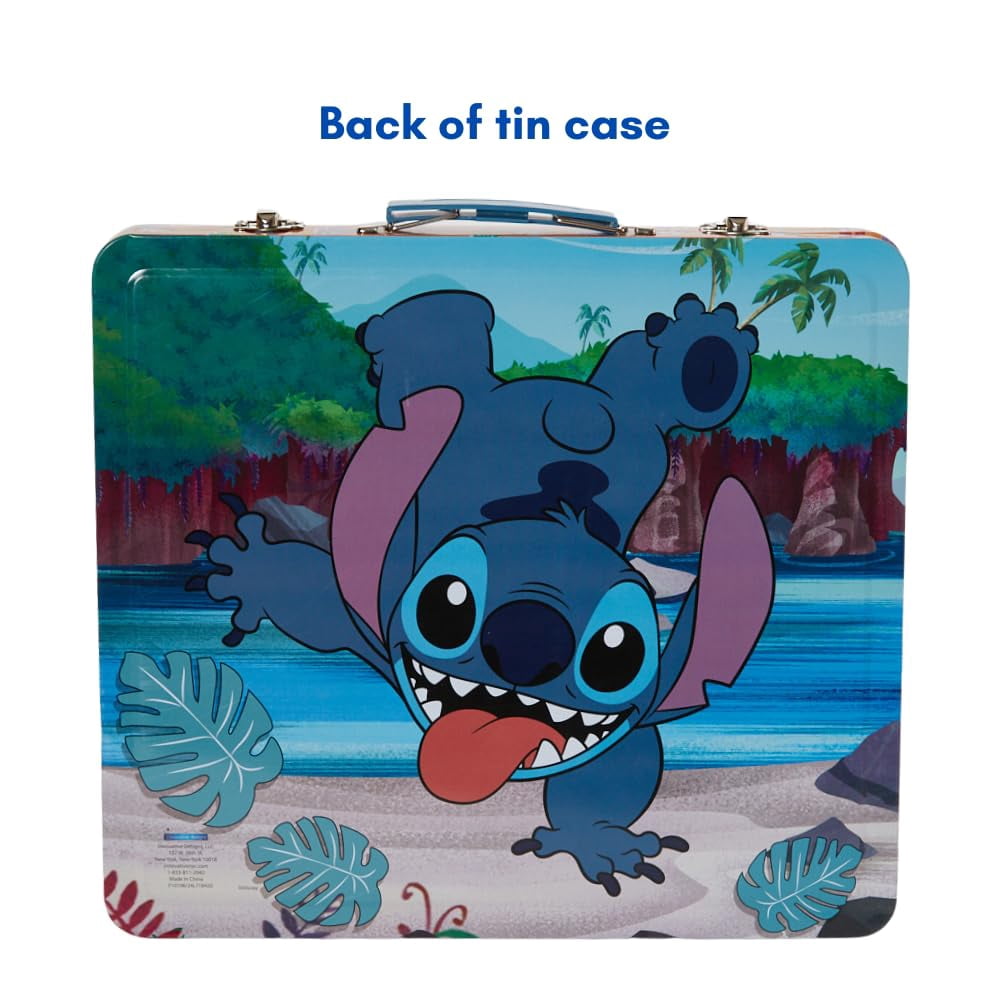 Disney Lilo and Stitch Deluxe Activity Set with Carrying Tin, Coloring Sheets, Tattoos, Stickers, & Art Supplies