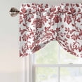 thumbnail image 5 of Tie Up Valances for Windows, Red Boho Flower Adjustable Valance Curtains Window Treatment for Living Room/Bedroom, Vintage Paisley Farmhouse Pattern Rod Pocket Kitchen Curtains & Drapes 42x18 Inch, 5 of 9