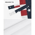 thumbnail image 7 of Tie Up Valance Curtain for Kitchen,Independence Day Patriotic Stars on Blue Rod Pocket Short Curtains Adjustable Tie-Up Shade Valances,Red White Stripes Border Window Treatment for Bathroom Bedroom, 7 of 7