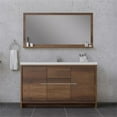 thumbnail image 4 of Alya Bath Sortino 60" Wood Single Bathroom Vanity with Acrylic Sink in Brown, 4 of 7
