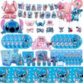 thumbnail image 2 of Decoración de fiesta de cumpleaños de Lilo & Stitch, servilleta de papel azul cielo, plato, taza, vajilla, telón de fondo, globo, suministros para Baby Shower, nuevo, 2 of 5