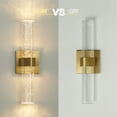 thumbnail image 6 of KAISITE Modern Integrated LED 2-Light Wall Sconce with Crystal Glass Shade, 6 of 10