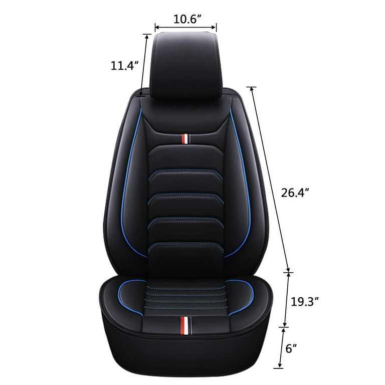 OTOEZ Car Seat Covers Luxury Leather 5-Seats Full Set Protector Universal  for Auto Sedan SUV 