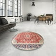 thumbnail image 3 of Ahgly Company Indoor Rectangle Traditional Brown Red Medallion Area Rugs, 8' x 12', 3 of 6