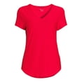 thumbnail image 5 of No Boundaries Women's Junior's Brushed V-Neck Short Sleeve T-Shirt, 5 of 5