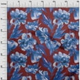 thumbnail image 3 of oneOone Cotton Poplin Twill Medium Blue Fabric Florals Quilting Supplies Print Sewing Fabric By The Yard 56 Inch Wide, 3 of 6