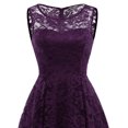 thumbnail image 5 of Dressystar Women Vintage Floral Lace Sleeveless Hi-Lo Swing Formal Cocktail Party Dress, 5 of 6