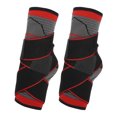 thumbnail image 1 of 2 uds tobilleras, tobillera de compresión transpirable ajustable unisex, para protección deportiva, rojo, talla única, 1 of 7