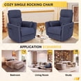 thumbnail image 6 of Furmax 360° Swivel Recliner Power Massage Rocker Chair Adult Glider Rocker with 2 Comfy Pillows for Nursery,Loop Yarn Blue, 6 of 7