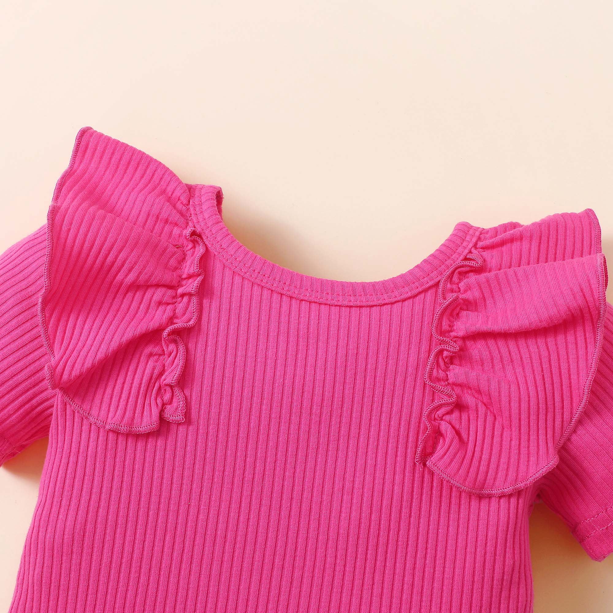Baby Girl Clothes Short Sleeve summer Newborn Baby Girl Clothes Infant Outfits Ruffle Sleeve Romper Bodysuit Floral Pants Toddler Girl Outfits
