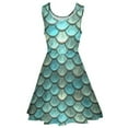 thumbnail image 5 of 2024 Gift Clothes Custom Ladies Dress Skate Fashion Street Sleeveless Dresses Trendy Print Scales Fish Dress Mermaids Metallic, 5 of 7